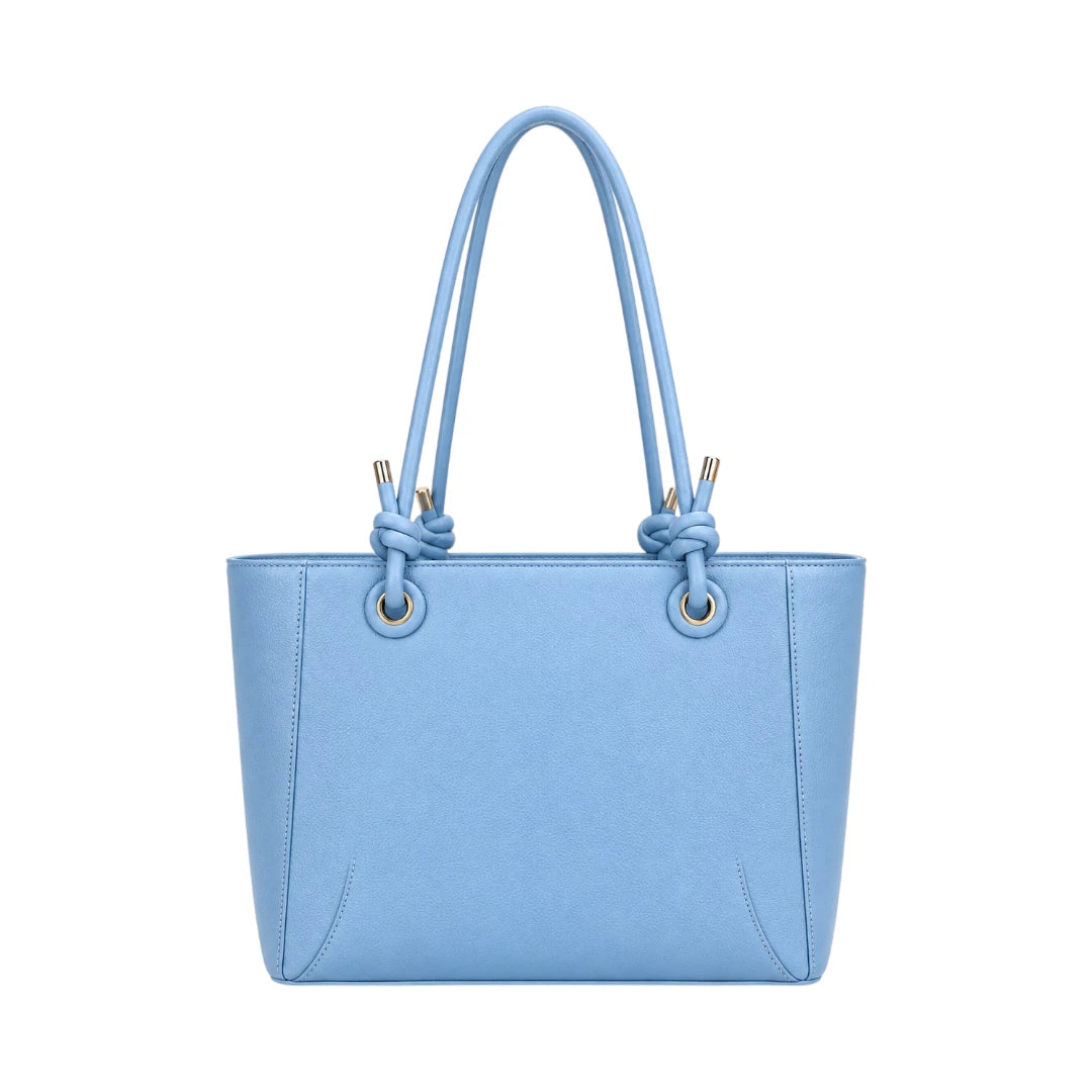 Totzen Blue Knotted Handle Tote Bag – Elegant Everyday Carry