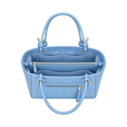 Totzen Blue Knotted Handle Tote Bag – Elegant Everyday Carry