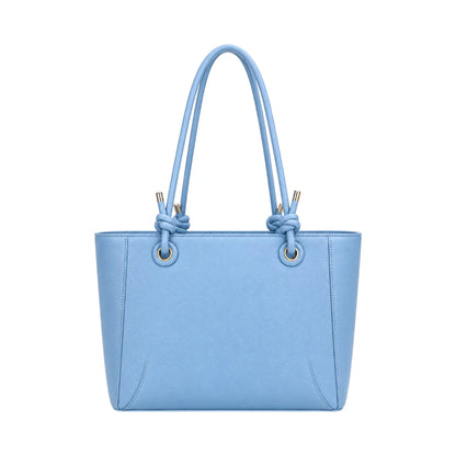 Totzen Blue Knotted Handle Tote Bag – Elegant Everyday Carry