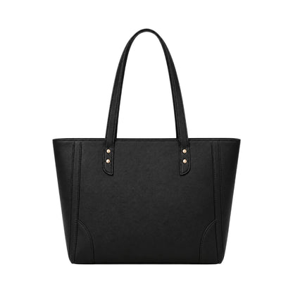 Totzen Classic Black Zip Pocket Tote Bag – Elegant Everyday Carry