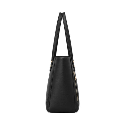 Totzen Classic Black Zip Pocket Tote Bag – Elegant Everyday Carry