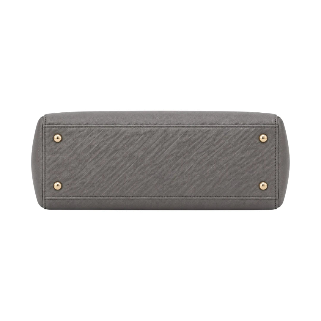 Totzen Grey Bow Detail Tote Bag – Elegant Tassel Front Design